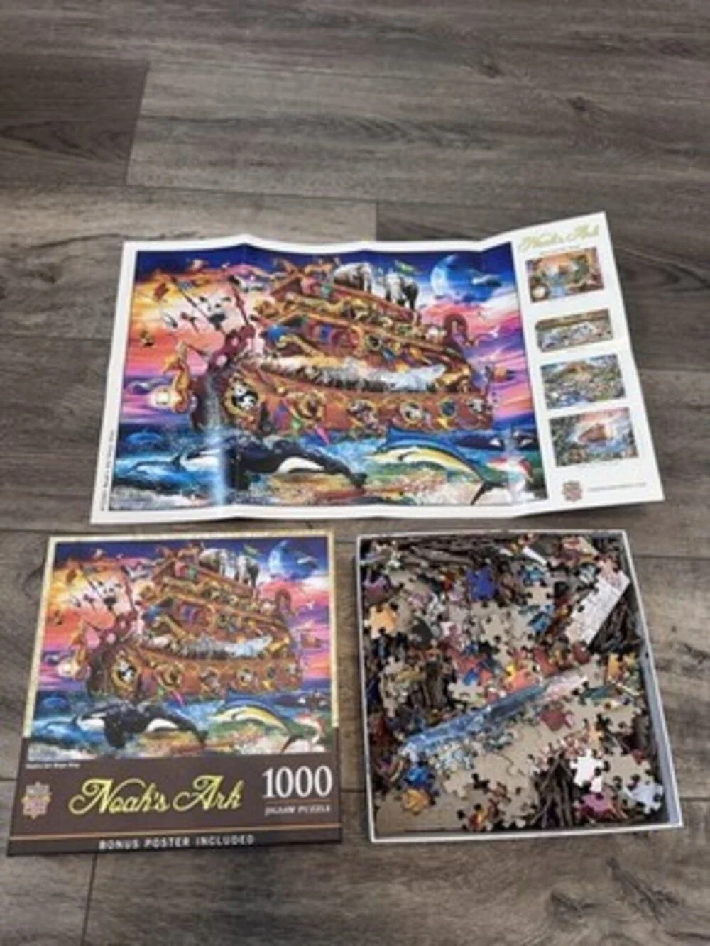 MasterPieces Noah’s Ark Animals 1000 Piece Interlocking Cardboard Puzzle Poster